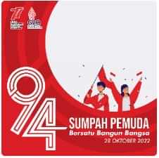 download twibbon hari sumpah pemuda 2022 ke 94