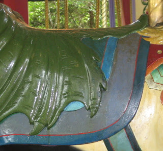 colorful saddle on carousel horse at Columbus Zoo