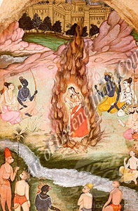 Sita's trial by fire to prove her chastity