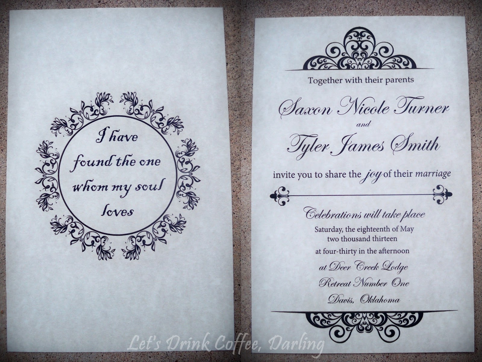 Front Of A Wedding Invitation 1