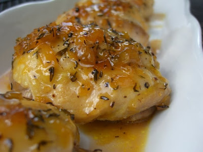 Recipes Orange Chicken on Dinner Tomorrow Roasted Orange And Thyme Chicken Thighs With Crispy