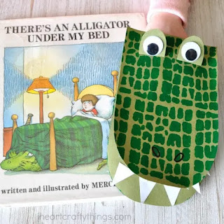 DIY Alligator Puppet Craft Pictures