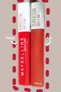 Perbedaan Lip Cream Maybelline Superstay Matte Ink Asli - Palsu