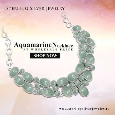 aquqmarine necklaces wholesale