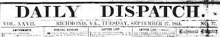 The Daily Dispatch, September 27, 1864, p. 1