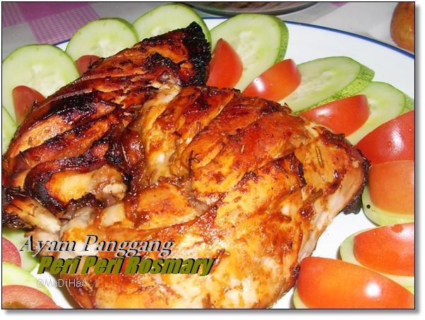 Dari Dapur MaDiHaA: Ayam Panggang Peri-Peri Rosmary