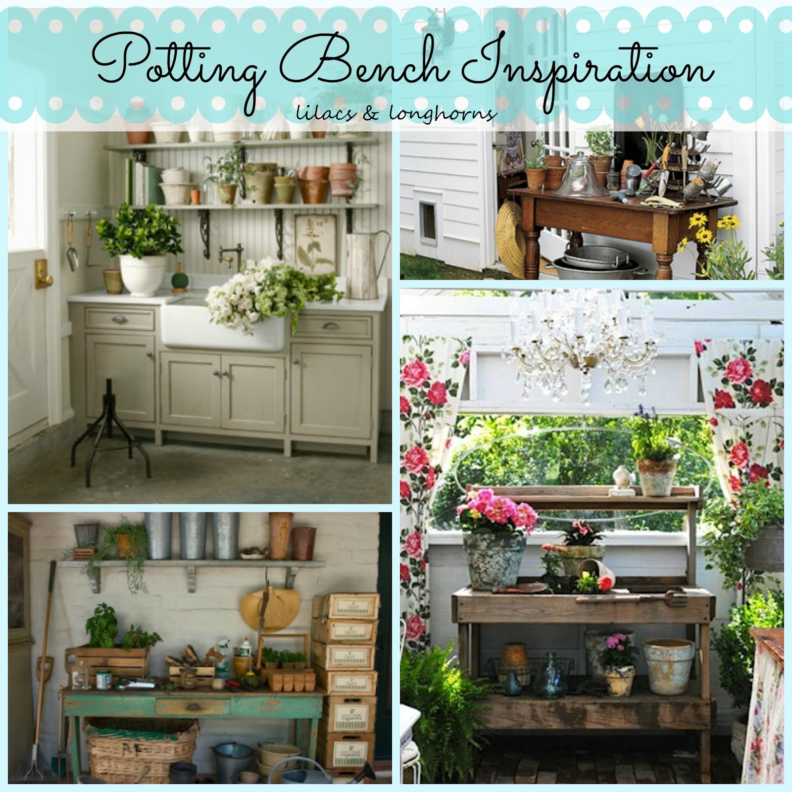 There are so many styles and ways to create a potting bench without 