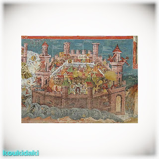 Απεικόνιση 16ου αιώνα της τελικής πολιορκίας της Κωνσταντινούπολης