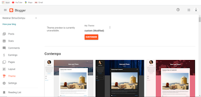 Cara Mengganti Theme (Tema) / Template Blog (Website) di Blogger