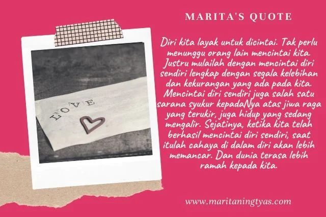 self love quote by marita ningtyas