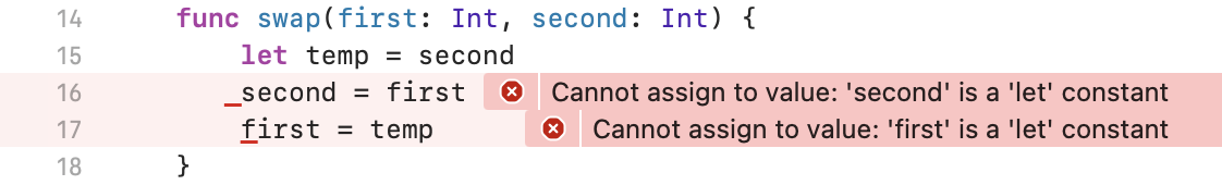 Xcode Warning：Cannot assign to value: xxx is a 'let' constant