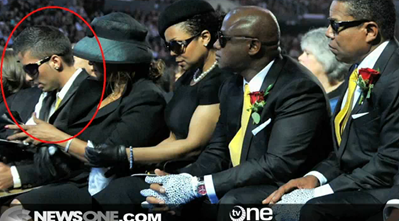 Omer Bhatti pictured at the Micheal Jackson's Memorial service on July