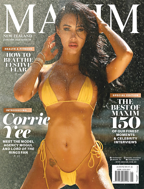 Corrie Yee Sexy Yellow Tiny Bikini Photo Shoot for Maxim New Zealand Magazine January 2024 Issue