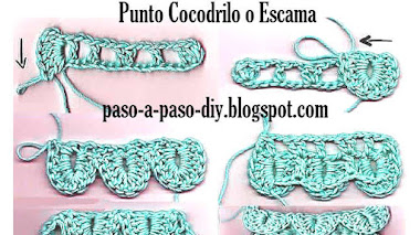 Cómo tejer Punto Cocodrilo o Escama al Crochet / DIY