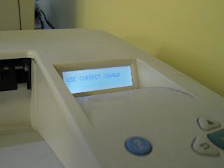 Our Printer displaying the message “use correct change”