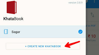 Create a new account in khata book