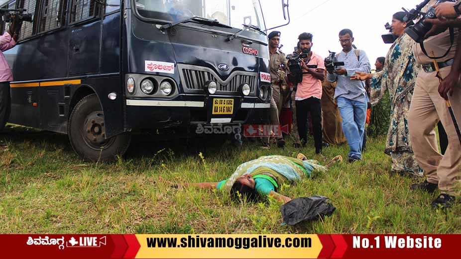 demolition at malligenahalli in Shimoga