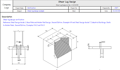 Download format hitungan struktur Shear Lug Design