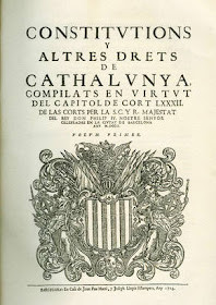 Constitvtions Y altres drets de Cathalvnya compilats en virtvt del capitol de cort LXXXII de las corts ...