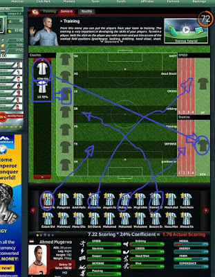 التدريب وسجلاته داخل لعبة جول تايكون Training in GoalTycoon