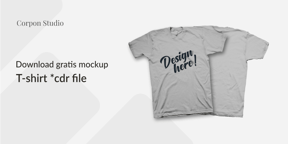 Download Download Mockup T-Shirt CDR File Gratis - Jago Desain