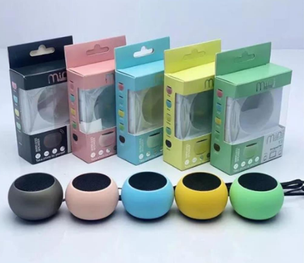 Speaker Bluetooth Mini Dengan 5 Pilihan Warna Tersedia Tampilan Produk