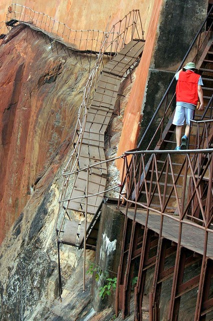 Climbing the Rock, Sigiriya, Sri Lanka