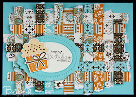 Create a Cupcake Card using Spice Cake Papers from Stampin' Up!