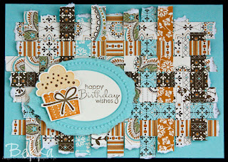 Create a Cupcake Card using Spice Cake Papers from Stampin' Up!