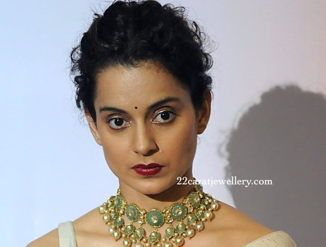 Kangana Ranauth Two Step Emerald Set