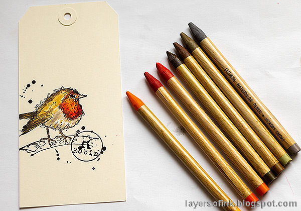 Layers of ink - Robin Tag Tutorial by Anna-Karin Evaldsson.
