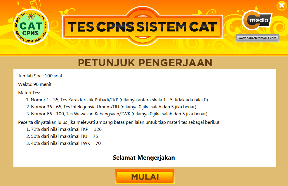  Download  Gratis  Software Soal Soal CAT  CPNS  2021  2021 