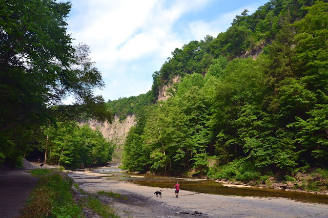 Walking the streambed in Taughannock Falls State Park