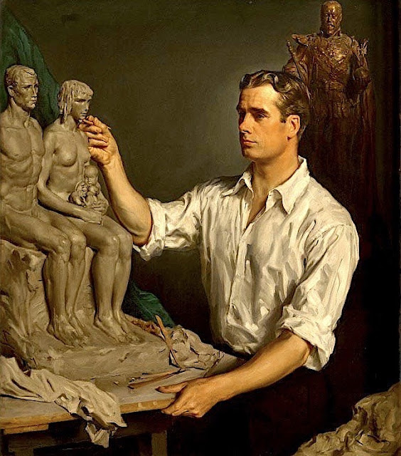 Sidney Edward Dickinson (1890 - 1980) Portrait of Bryan Baker