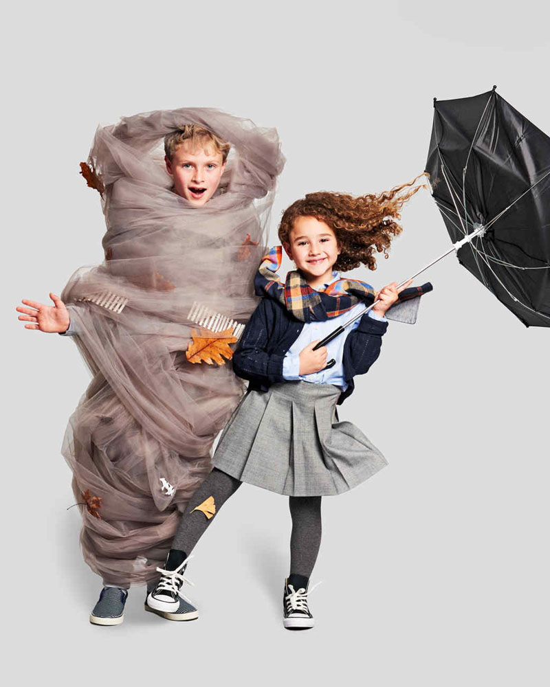 kids in storm chaser and tornado halloween costumes