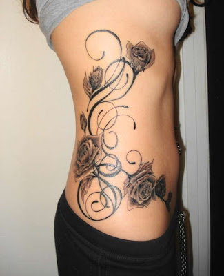 Tattoos designs collection 5 types of flowers 5 colours tattoo