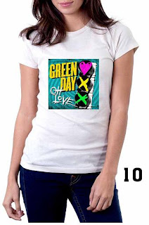 Kaos cewe Green Day