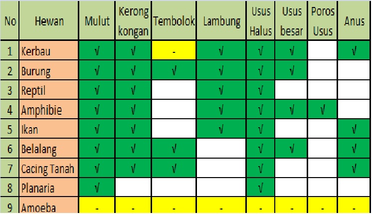  Tabel Pengamatan