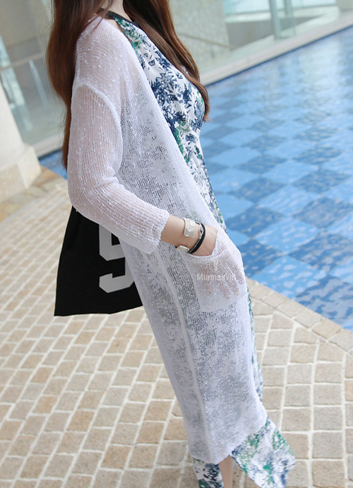 Extra Long Sheer Cardigan