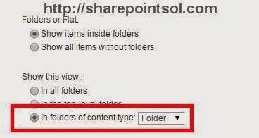 SharePointsol - Select Content type for different views