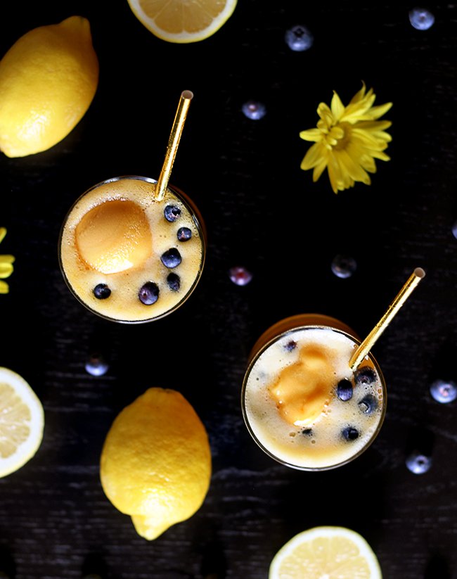 Mango Lemon Prosecco Cocktails