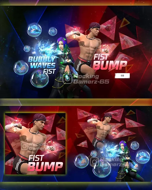 Free Fire Fist Bump x Bubbly Waves Fist-Moco Store Event