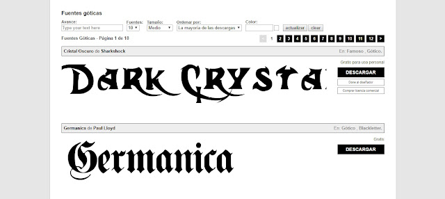páginas para descargar fuentes gratis
