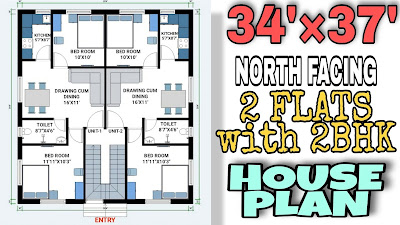 34×37 sq ft house plan as per vastu