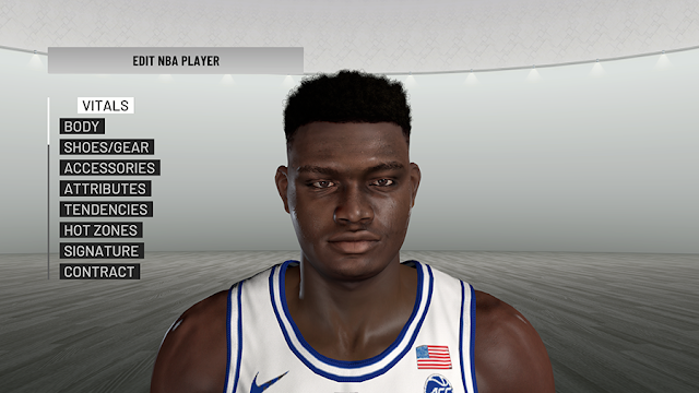 NBA 2K19 Zion Williamson Cyberface