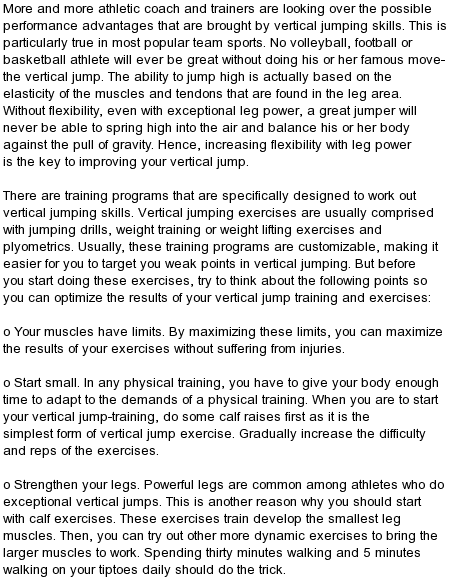 Jump in Vertical