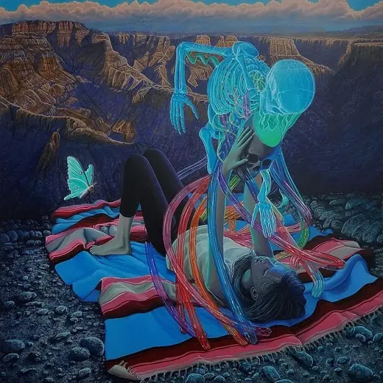 Wiley Wallace arte pinturas surreais coloridas psicodélicas macabras