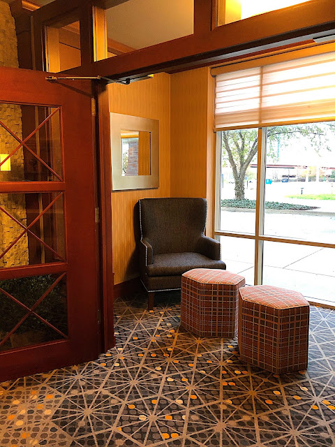 Lovely little alcove for reposing at the Radisson on John Deere Commons in Moline, IL.