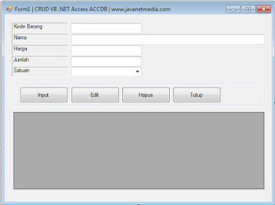 Membuat CRUD VB .NET Database Access ACCDB