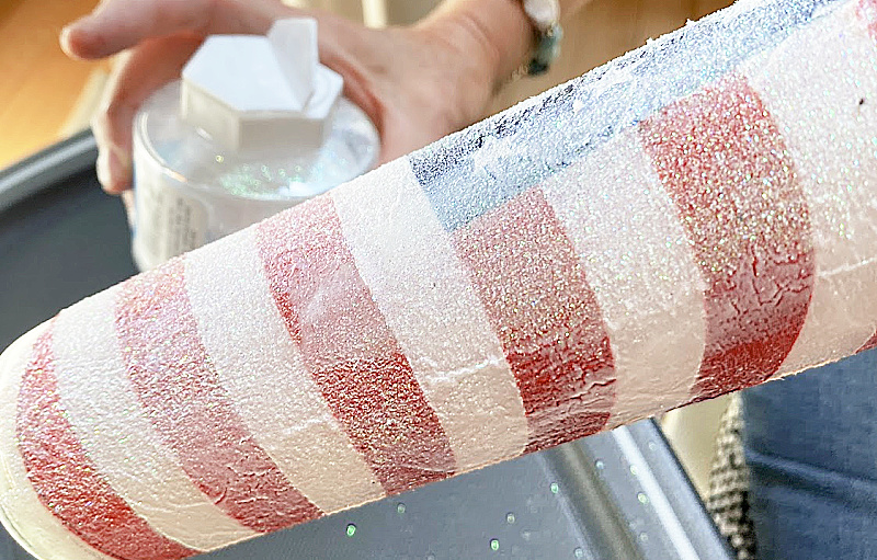 Glittered Dollar Store Candle Craft